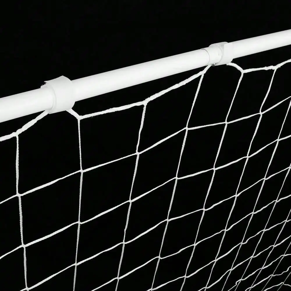 2PCS 6x4ft Soccer Goal for Backyard Practice Soccer Net Strips Steel Frame