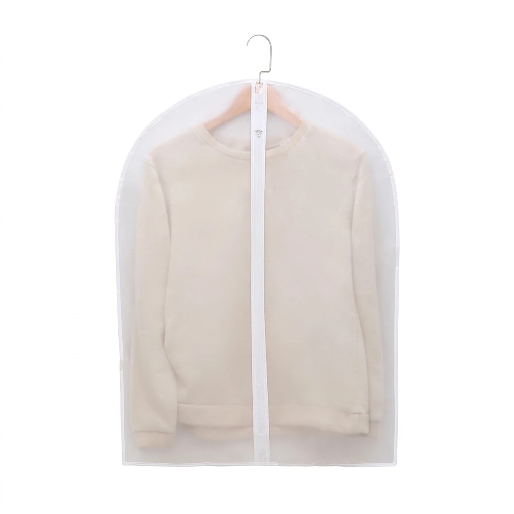 Breathable Garment Bag Nonwoven Suit Cover for Closet Wardrobe Organization Dustproof Clothing Protector with Window