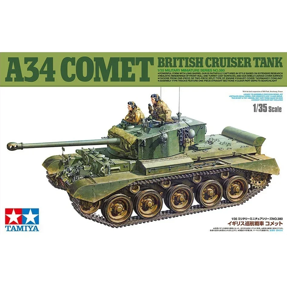 

Tamiya 35380 1/35 Scale British Cruiser Tank A34 Comet – Military Model Hobby Collection DIY Assembly Model Kit
