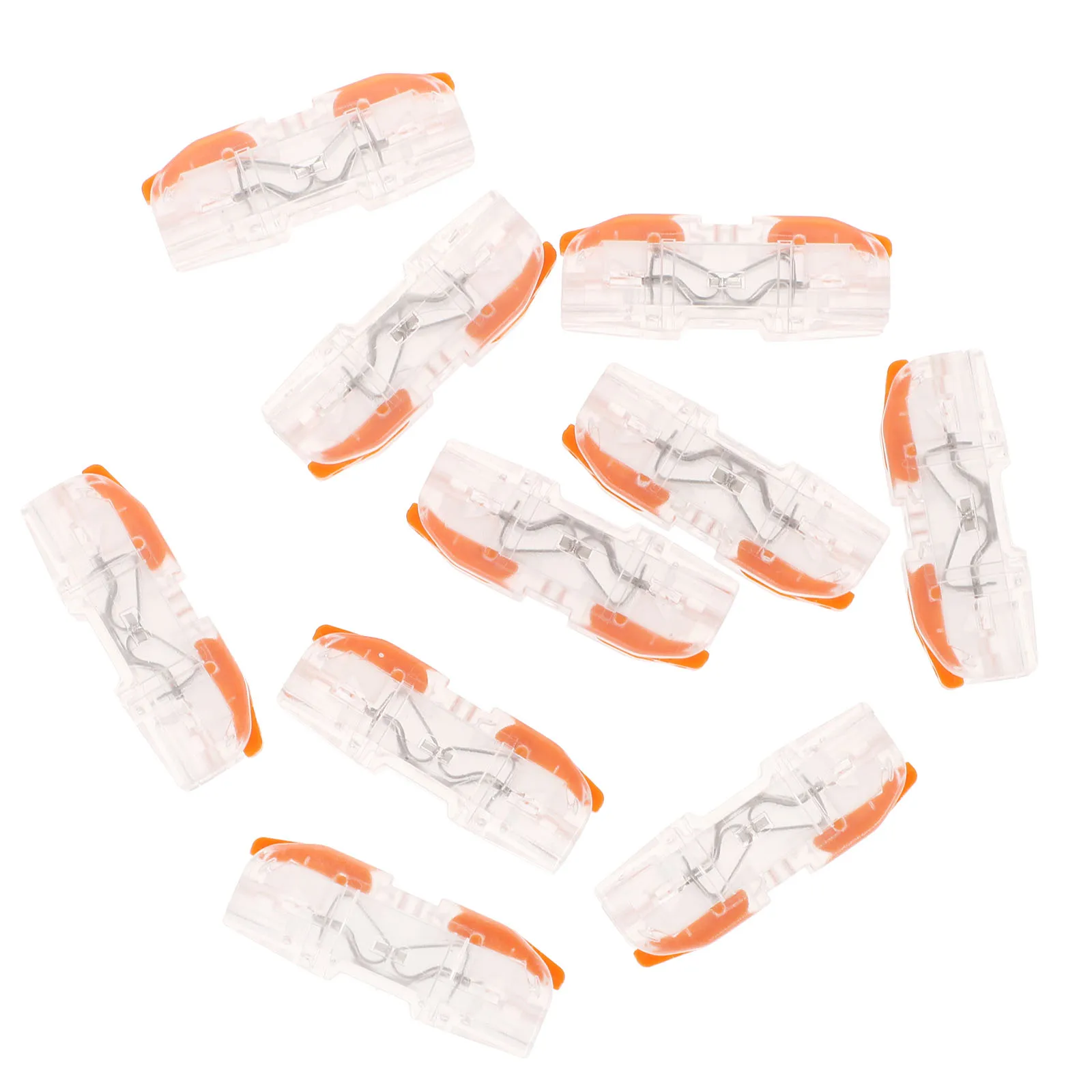 

10pcs Lever Wire Connectors Electrical Connector Kit Quick Connect Terminal Blocks For Solid Strand Flexible Wires Copper Nylon