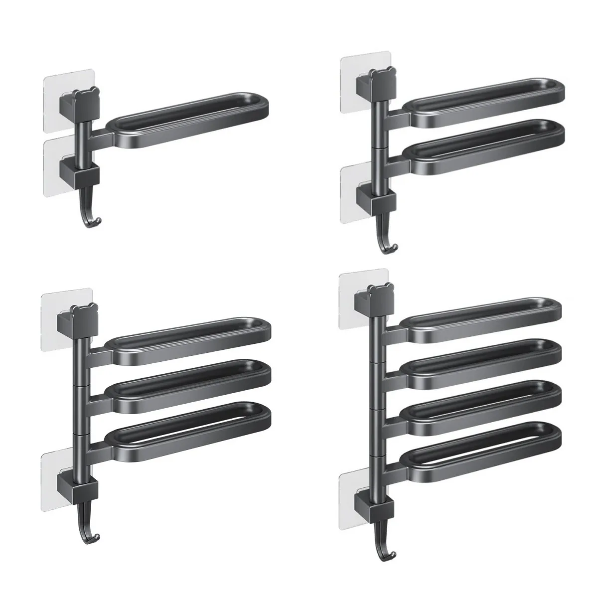 

Functional Kitchen Accessory Rotatable Towel Holder Versatile Towel Hanger Bath Hardware Set Space-Saving Towel Hanger