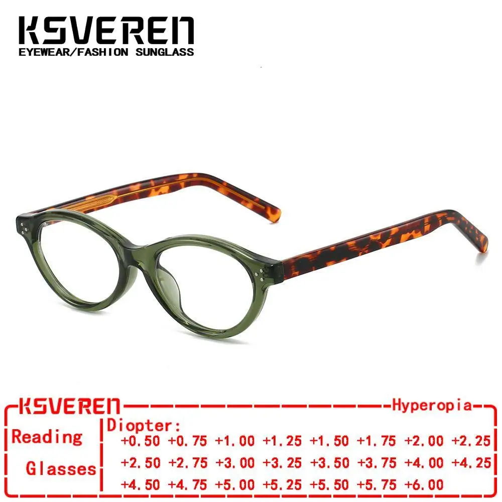 

KSVEREN Women Cat Eye Anti Blue Light Reading Glasses Presbyopic Eyewear Prescription Glasses Optical Glasses Frame