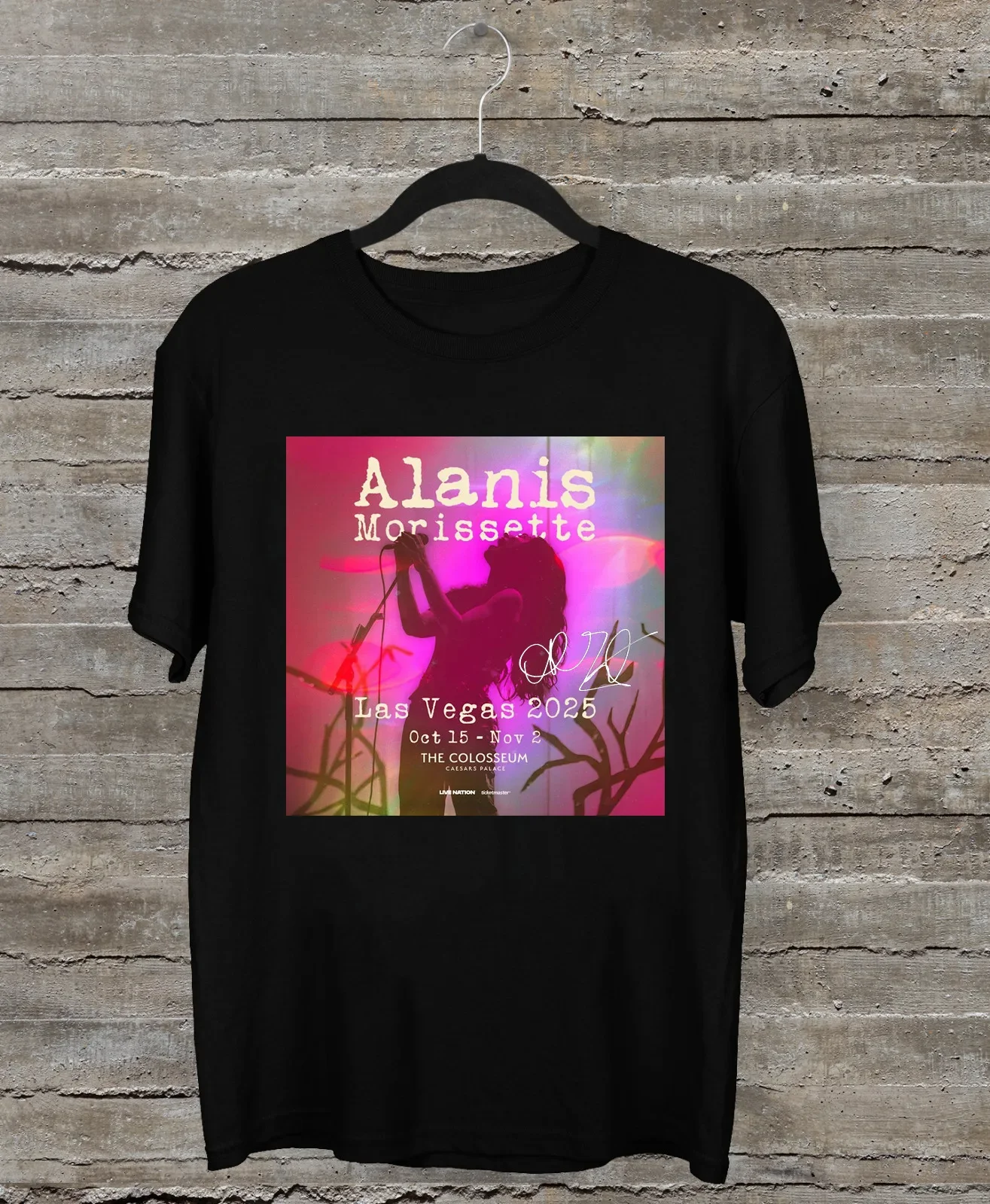 NEW Alanis Morissette 2025 Las Vegas Black All Size T-Shirt AR1270