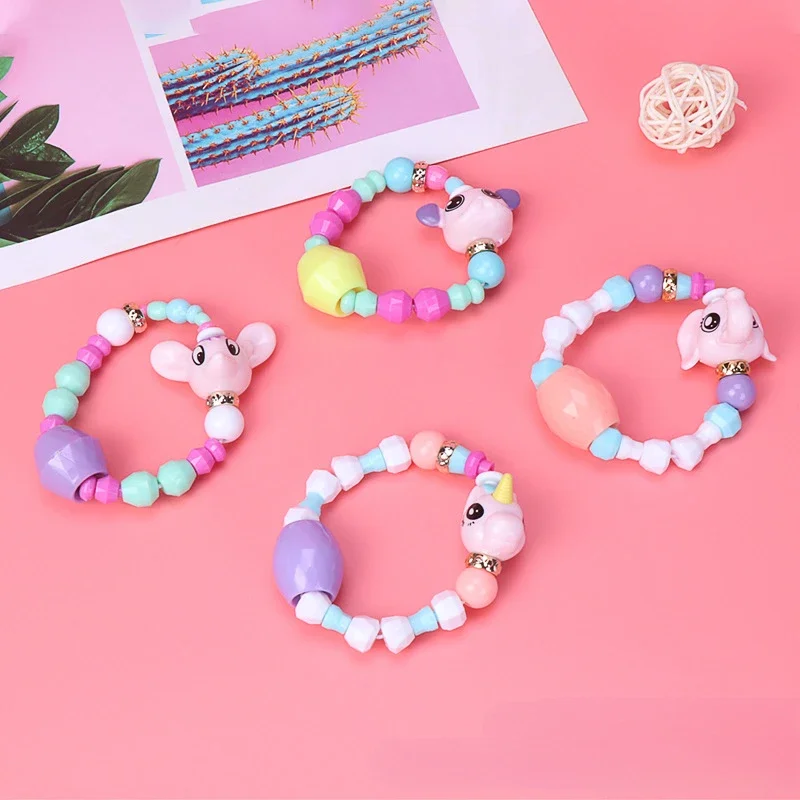 Funny Acrylic Animal Magic Bracelet Children's Surprise Birthday Gift DIY Deformation Pet Beads Bracelets Girls Party Favors Toy