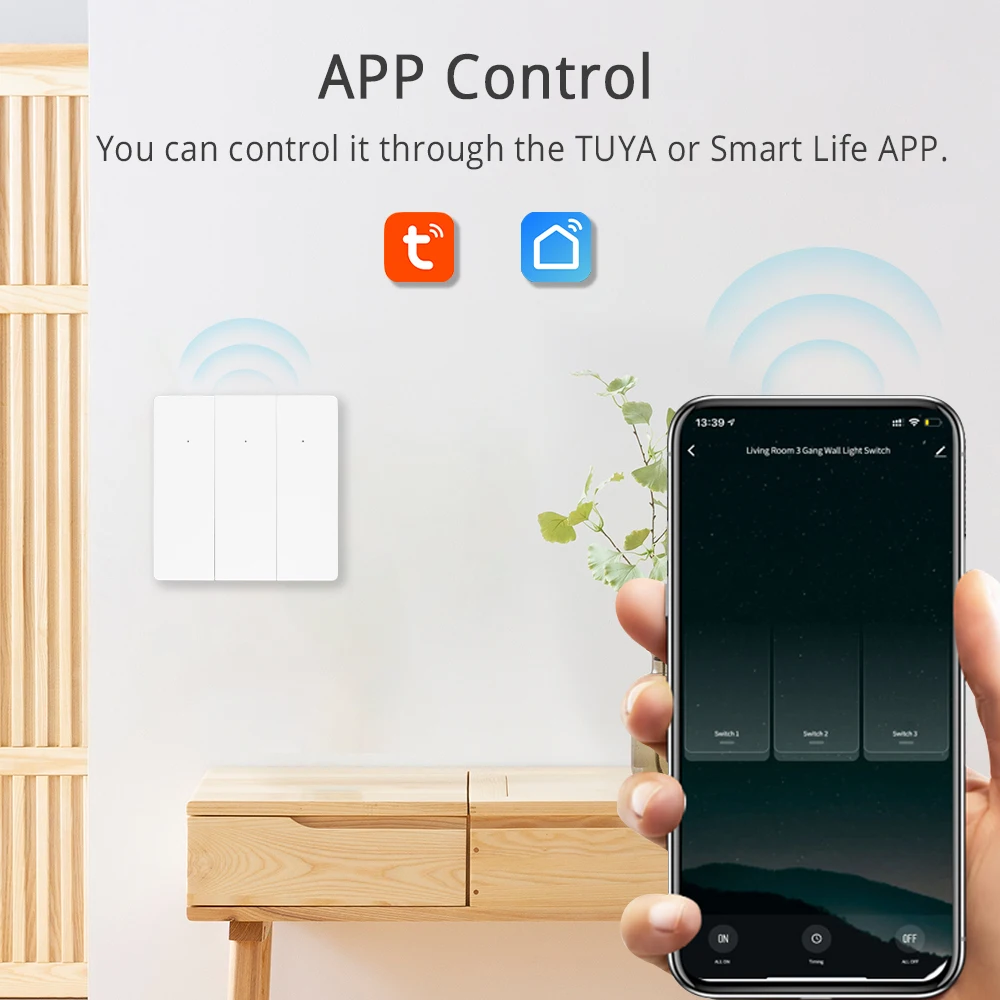 Zemismart Tuya Zigbee interruttore luce ue nessun interruttore a pulsante neutro a parete 1 2 3 Gang Alexa Google Home Voice Control 220V