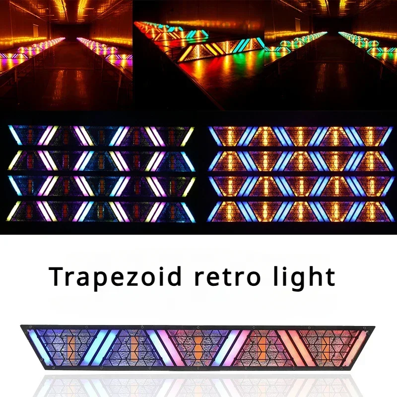 

5*60W LED Trapezoid Retro Stage Lights RGB Fullcolor Splicing Atmosphere Lights Dot Control Matrix COB Stage Lighting Equip