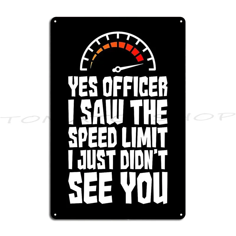Speed Limit Metal Plaque Poster Kitchen Living Room Rusty Create Tin Sign Poster