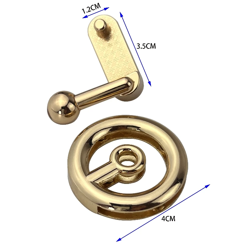 Round Metal Bag Lock Twist Turn Locks Buckles for DIY Repair Handbag Purse Parts Hardware Accessories Zinc Alloy