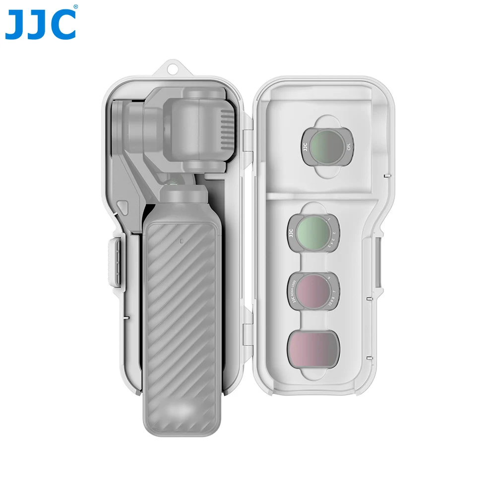JJC Schutzhülle für DJI Osmo Pocket 4 3, vollständig umschließende Schutzstruktur, bietet Platz für 5 Filter und 2 Micro-SD-Karten. – Detail 3
