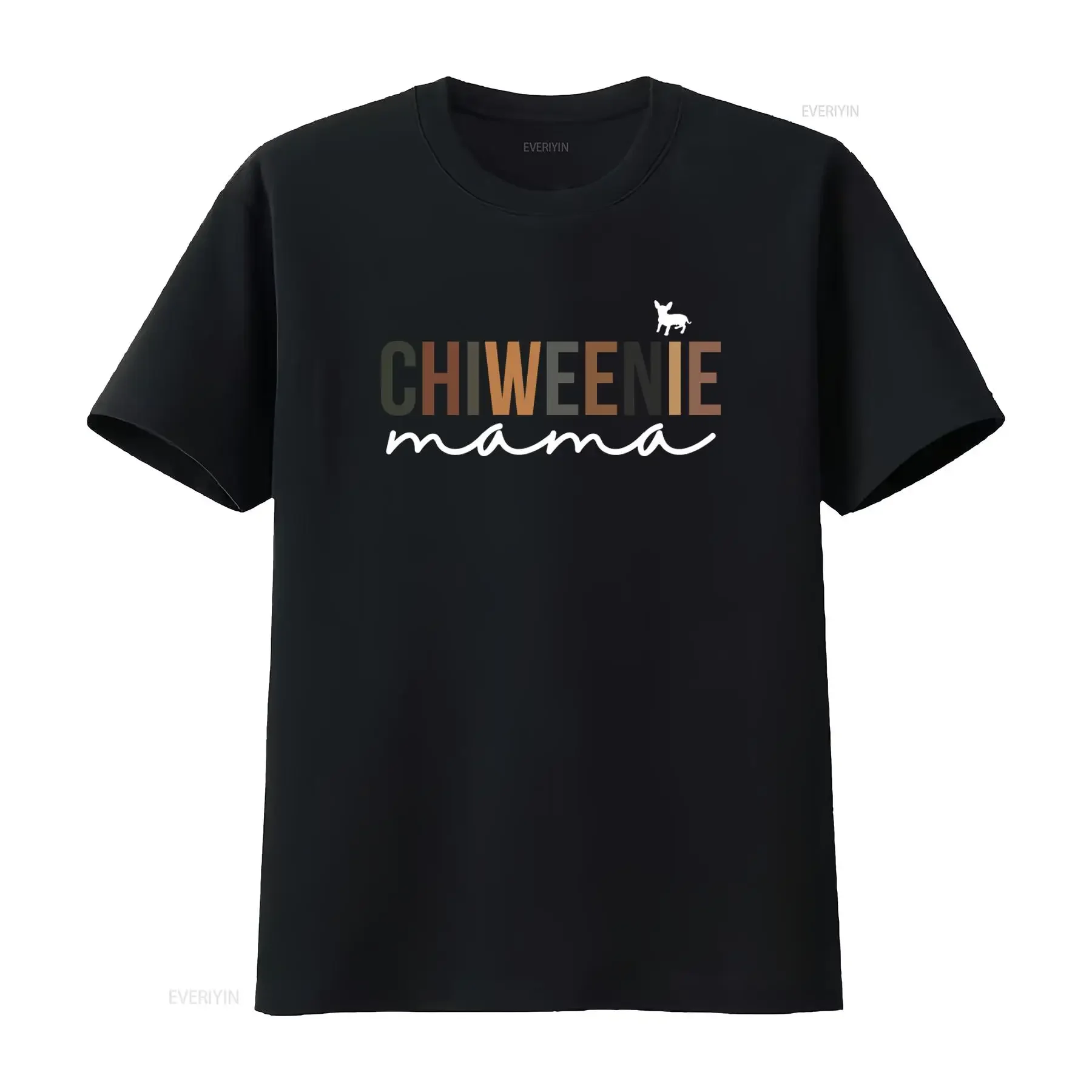 Chiweenie Mama T Shirt for Dog Mom Lover New Puppy Wife Girlfriend  vintage Washed Top For Everyday Wear fashion Soft