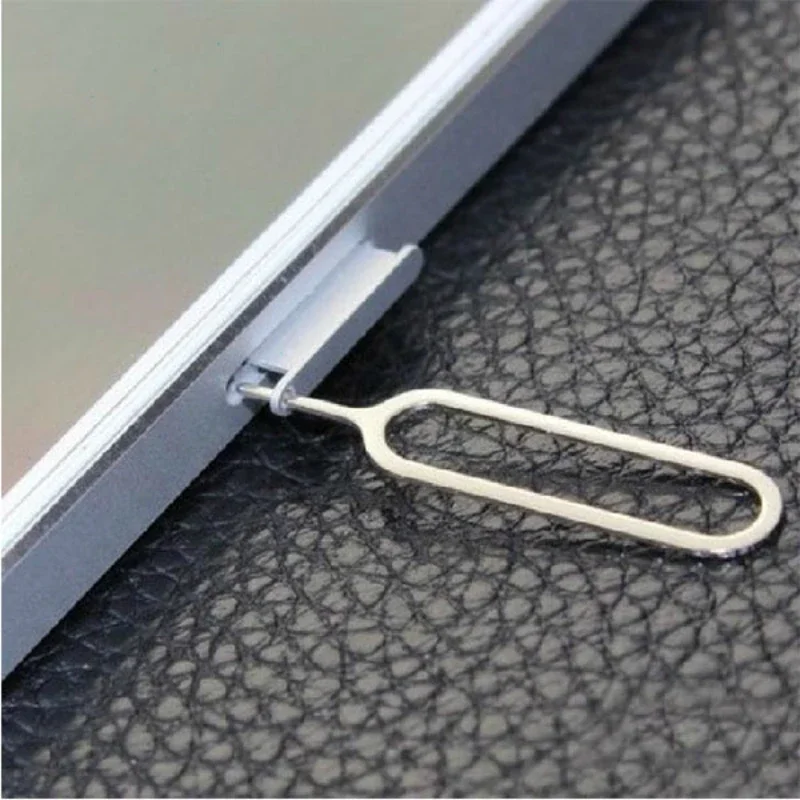 1000 Stuks Roestvrijstalen Sim Kaart Lade Verwijdering Eject Pin Sleutel Tool Naald Ejector Voor Iphone Samsung Xiaomi Huawei Mobiele Telefoon