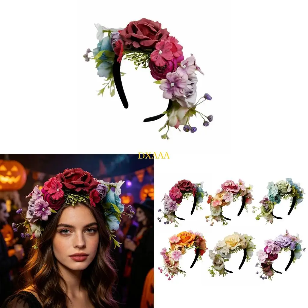 

DXAA Adjustable Floral Headwear Hair Hoop Various Matching Outfits Day To Night