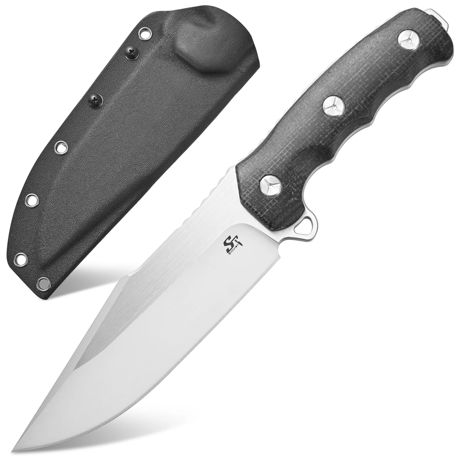 

Нож Sitivien ST30 с фиксированным лезвием, лезвие из матовой стали, ручка Micarta, фиксирующие ножи Full Tang EDC для работы на открытом воздухе, кемпинга