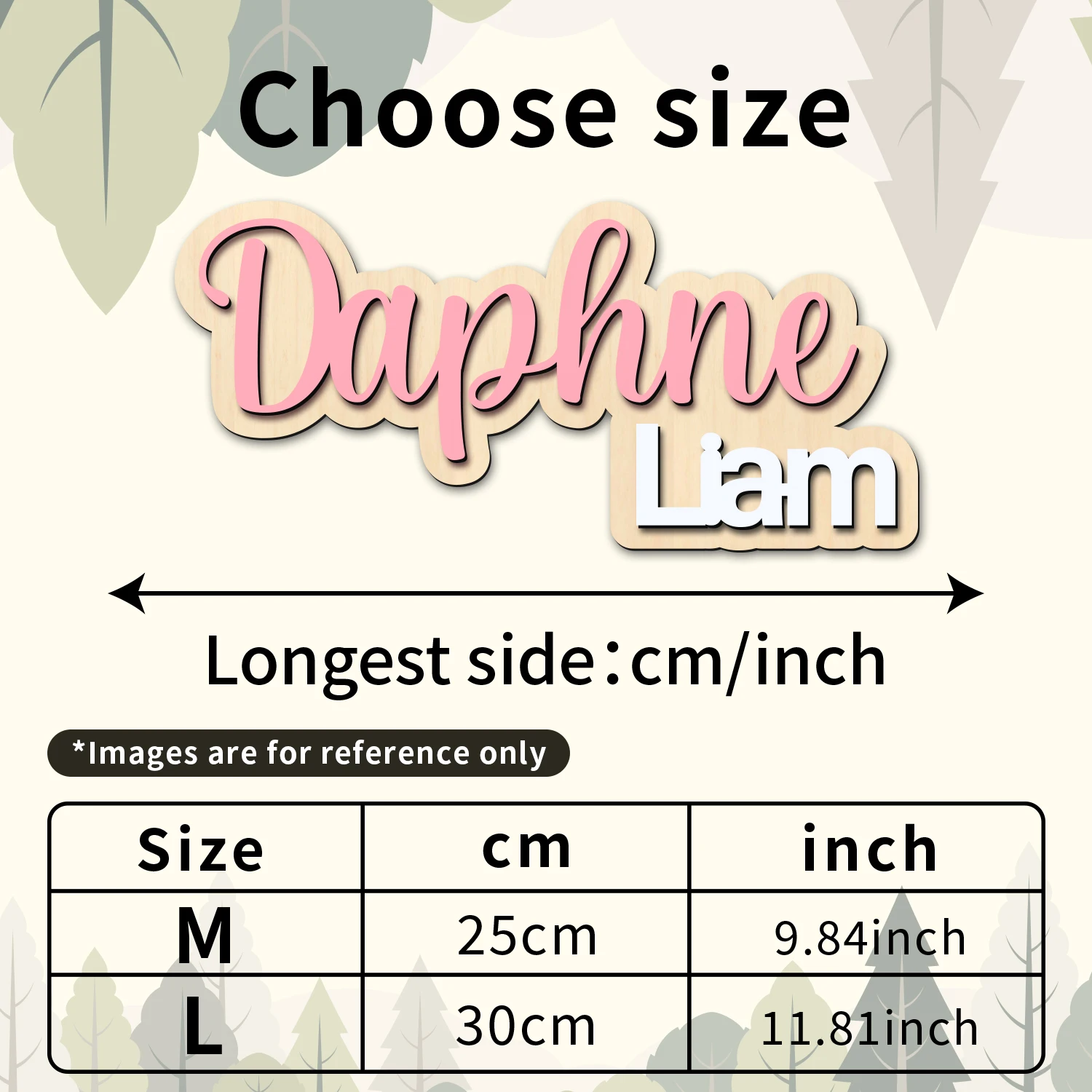 1pc Wooden Family Name Tag for Children's Room,Customized Wooden Souvenir, Suitable for Room and Home Decoration,Customized Gift view 3