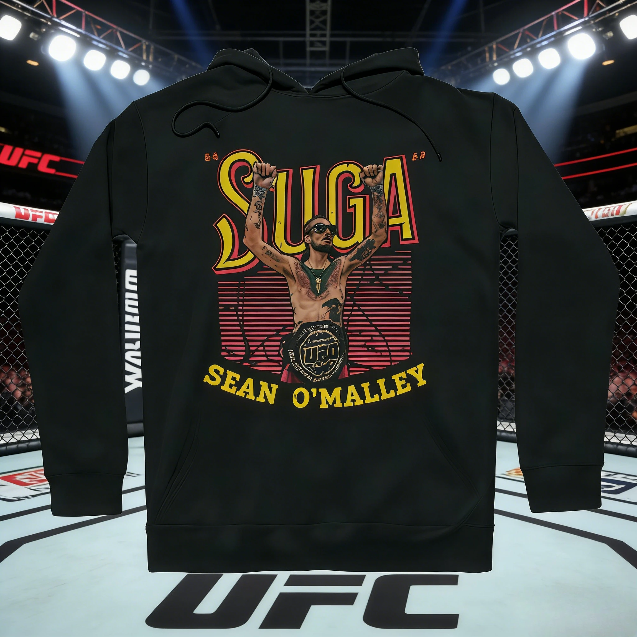 

Спортивная одежда UFC Sean O'Malley 2026, осенне-зимняя, из чистого хлопка, дышащая, повседневная, свободного кроя, с капюшоном, подходит как мужчинам, так и женщинам