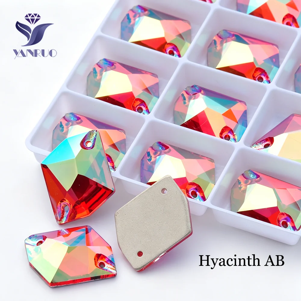 YANRUO 3265 Cosmic Plating Color AB Charms Glas Kristall Strasssteine DIY Nähzubehör für Kleidungsaccessoires – Detail 7