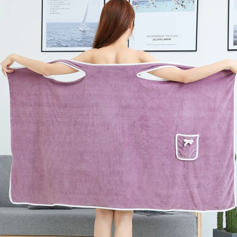 

80*135 Large Bath towels For Body Thickened Fiber Bath Towels Fashion Lady Wearable Fast Drying Beach Spa Bathrobes Bath Skirt