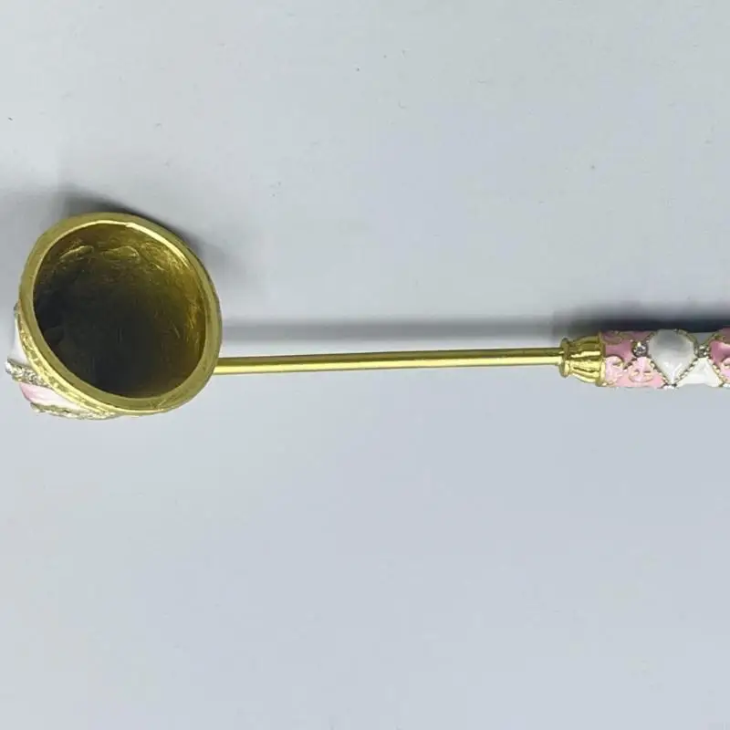 Victorian Antique Enameled Wick Flame Snuffer Metal Household Essential J0MC
