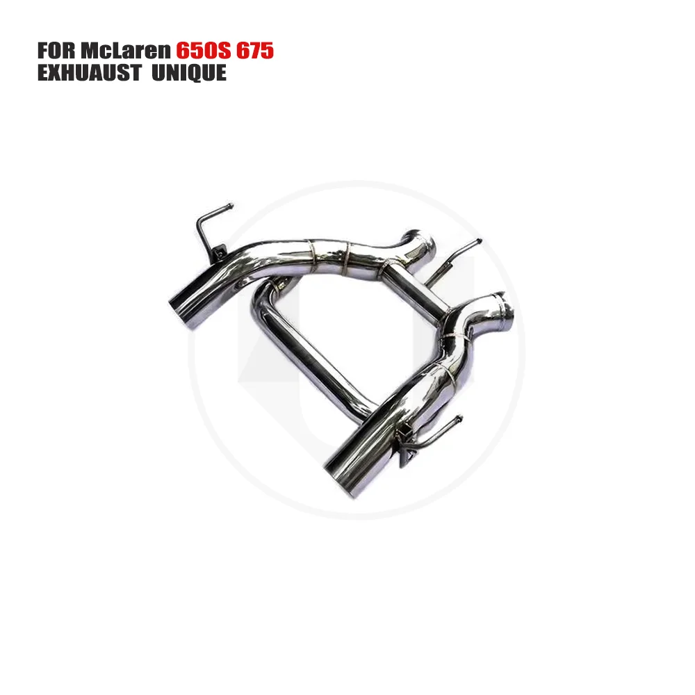 UNIQUE Stainless Steel Exhaust System Performance Catback for McLaren 650S 675 Catless Downpipe With Heat Shield