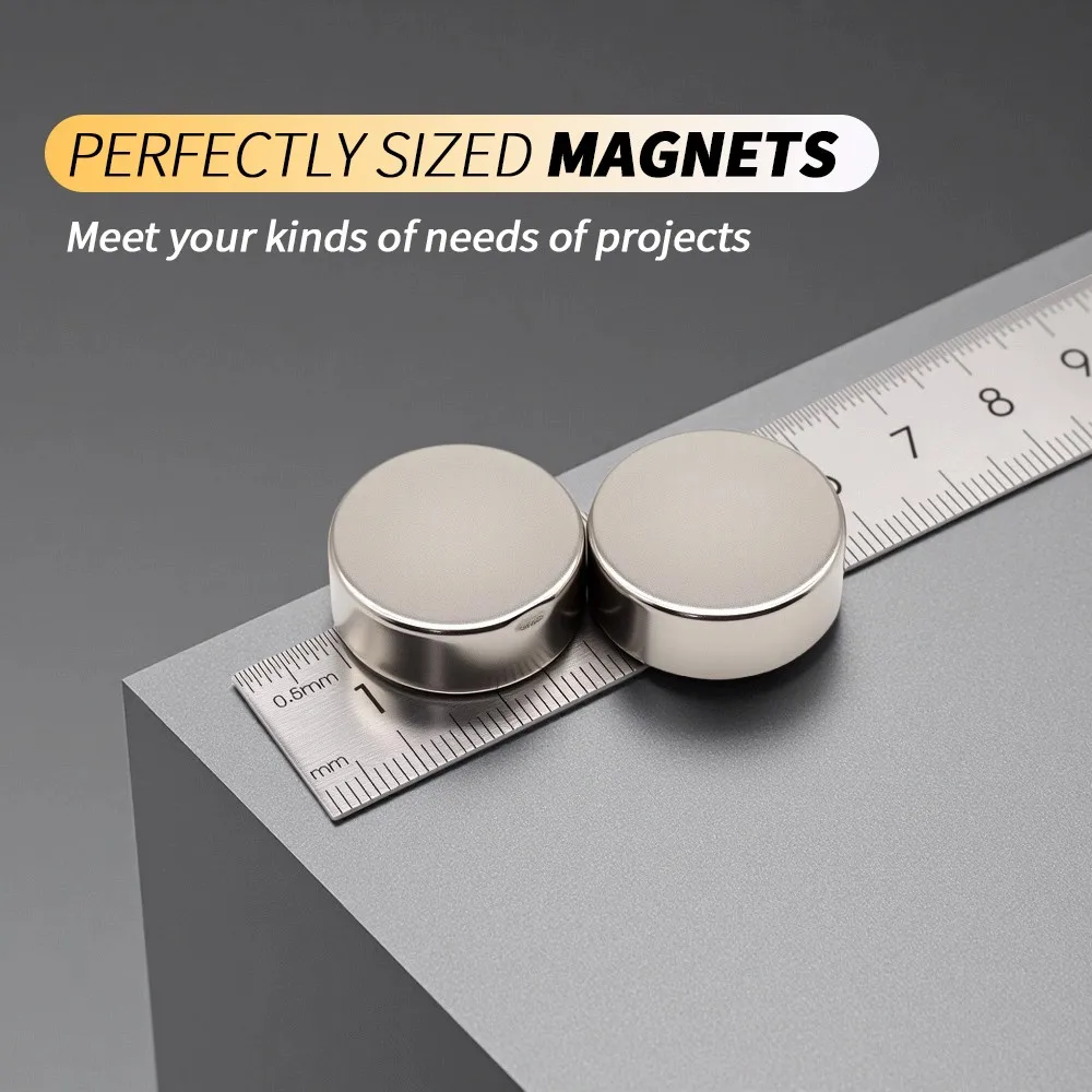 25x10mm Round Neodymium Magnets Small Strong N35 NdFeB Disc Magnets for Fridge DIY Craft Office & Tool Storage