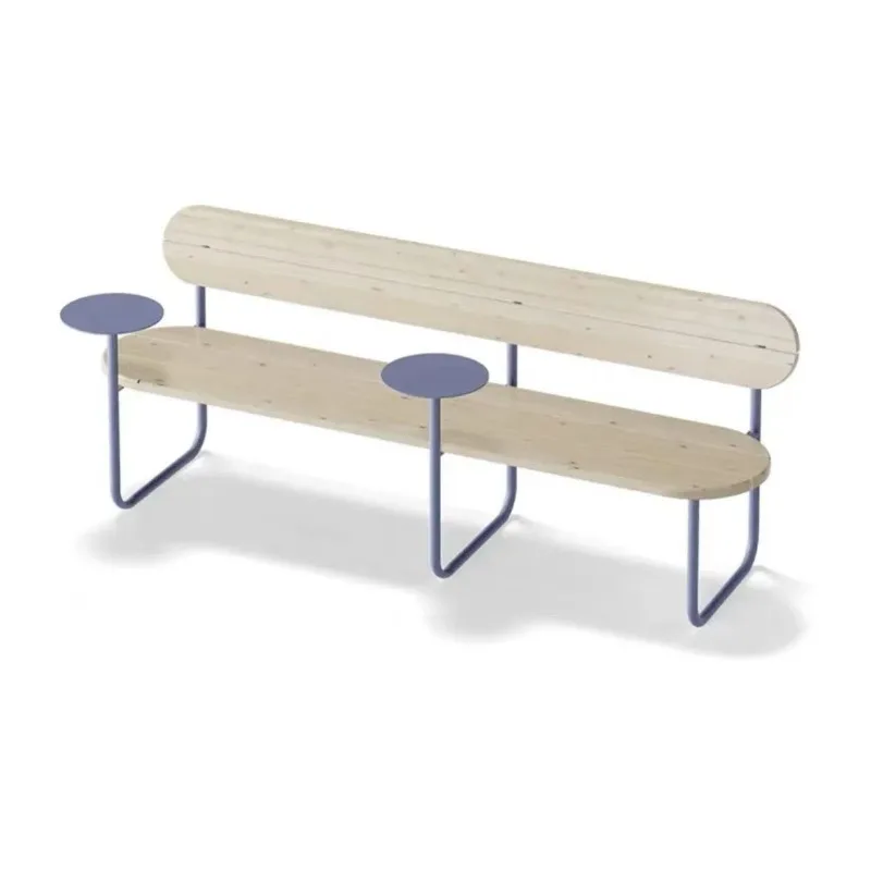 

Park leisure bench outdoor metal table and chairs integrated