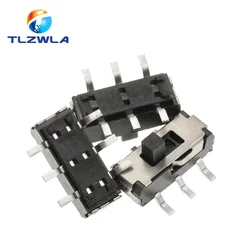 10PCS MSS22D18 Mini Miniature SMD SMT Slide Switch 2P2T 6Pin Handle High 2MM For DVD Switch