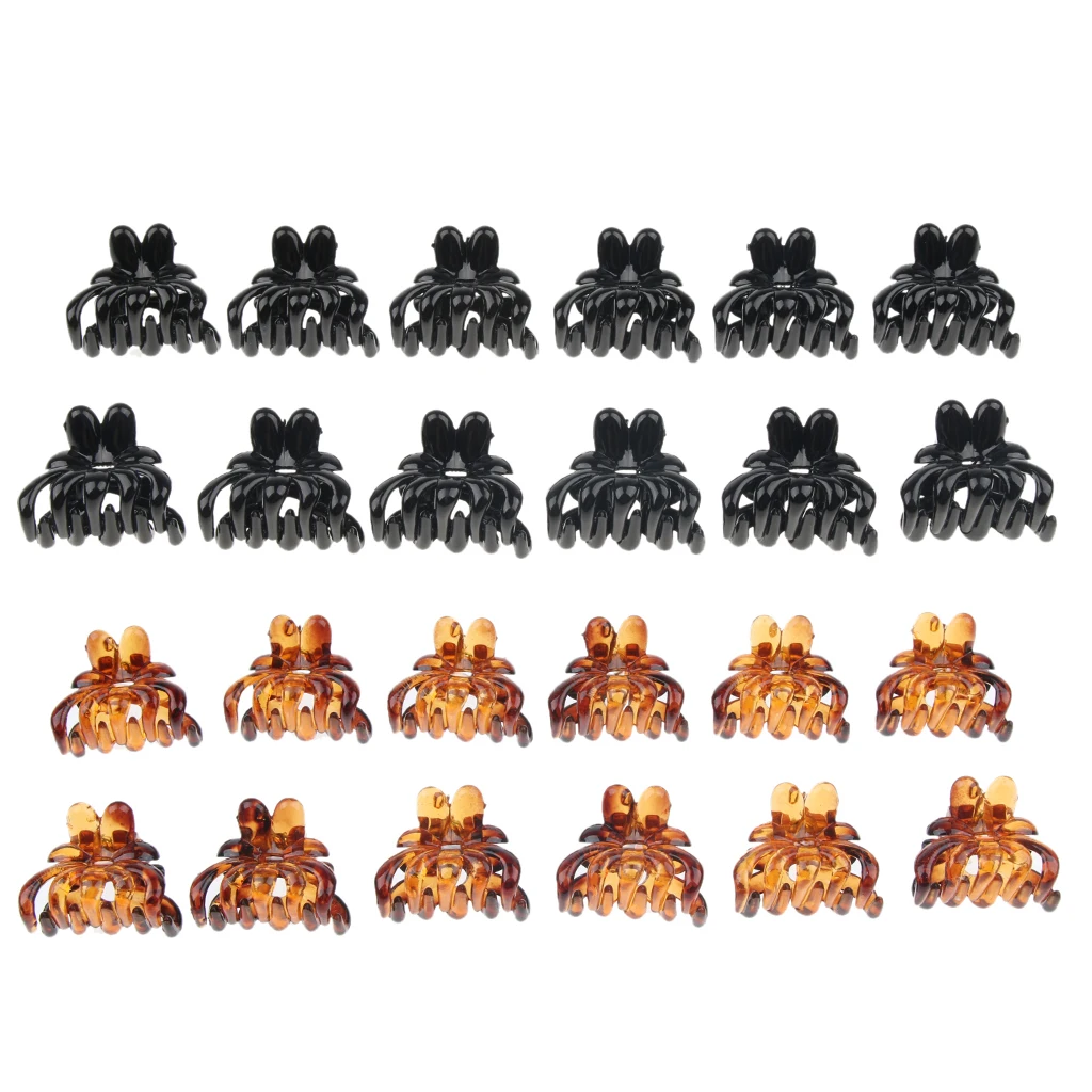 

12 Pack Resin Mini Hair Clips Claw Plastic Hair Grips Styling Tools for Women