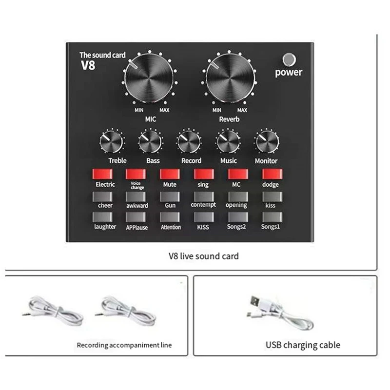 BM-800 + V8ชุดการ์ดเสียงอะไหล่อุปกรณ์พ็อดคาสท์บันเดิลเครือข่ายเสียงคาราโอเกะไดอะแฟรมไมโครโฟนชุดคาราโอเกะชุดคาราโอเกะ