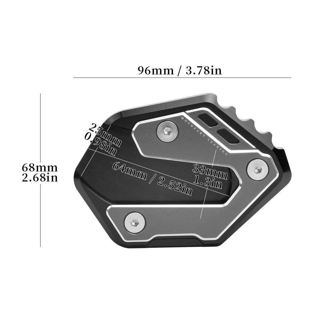 Motorcycle Kickstand Pad For YAMAHA Tracer9 GT+ Tracer900GT Tracer7GT Tracer7 Tracer9 Tracer9GT Tracer700 Tracer 900 accessories