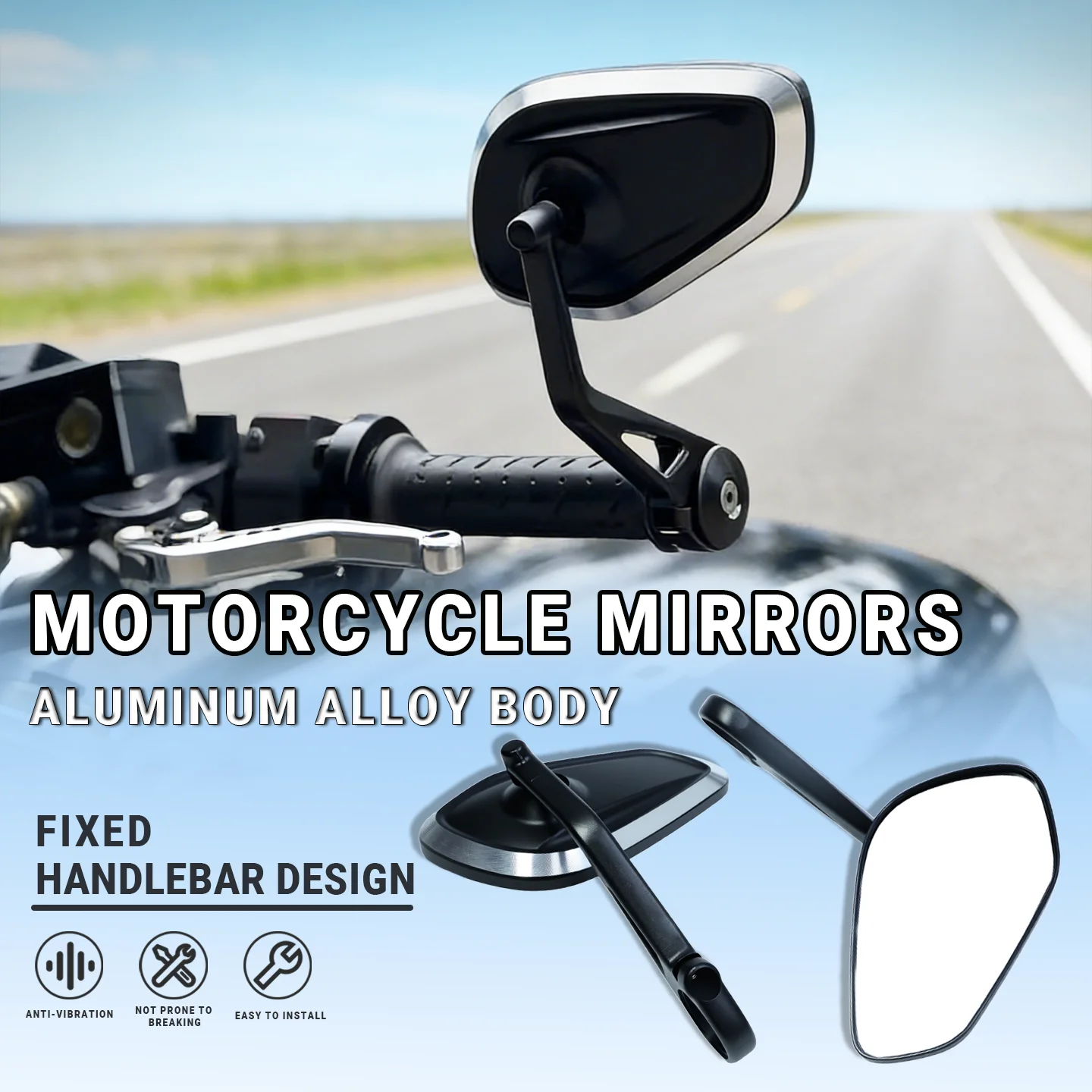 For Triumph Trident 660 Speed Triple 1200RS 1200RR Motorcycle Handlebar Rearview Mirrors Handlebar End Mirrors Rotatable Mirrors