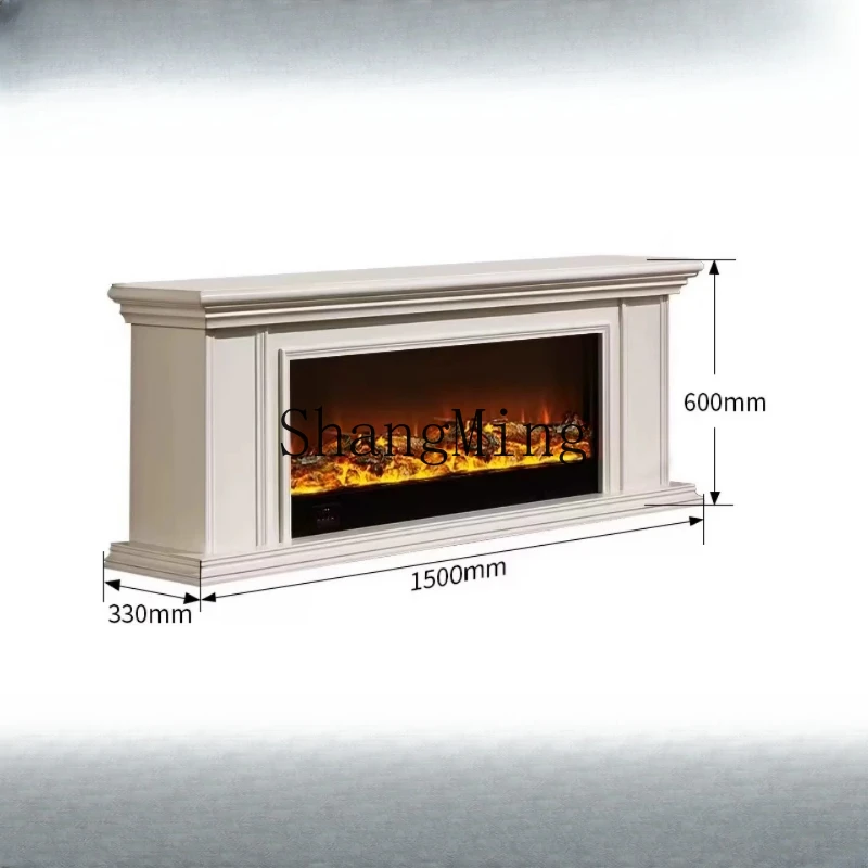 

ZYY TV cabinet simple solid wood living room fireplace decorative cabinet background wall simulation fire fireplace