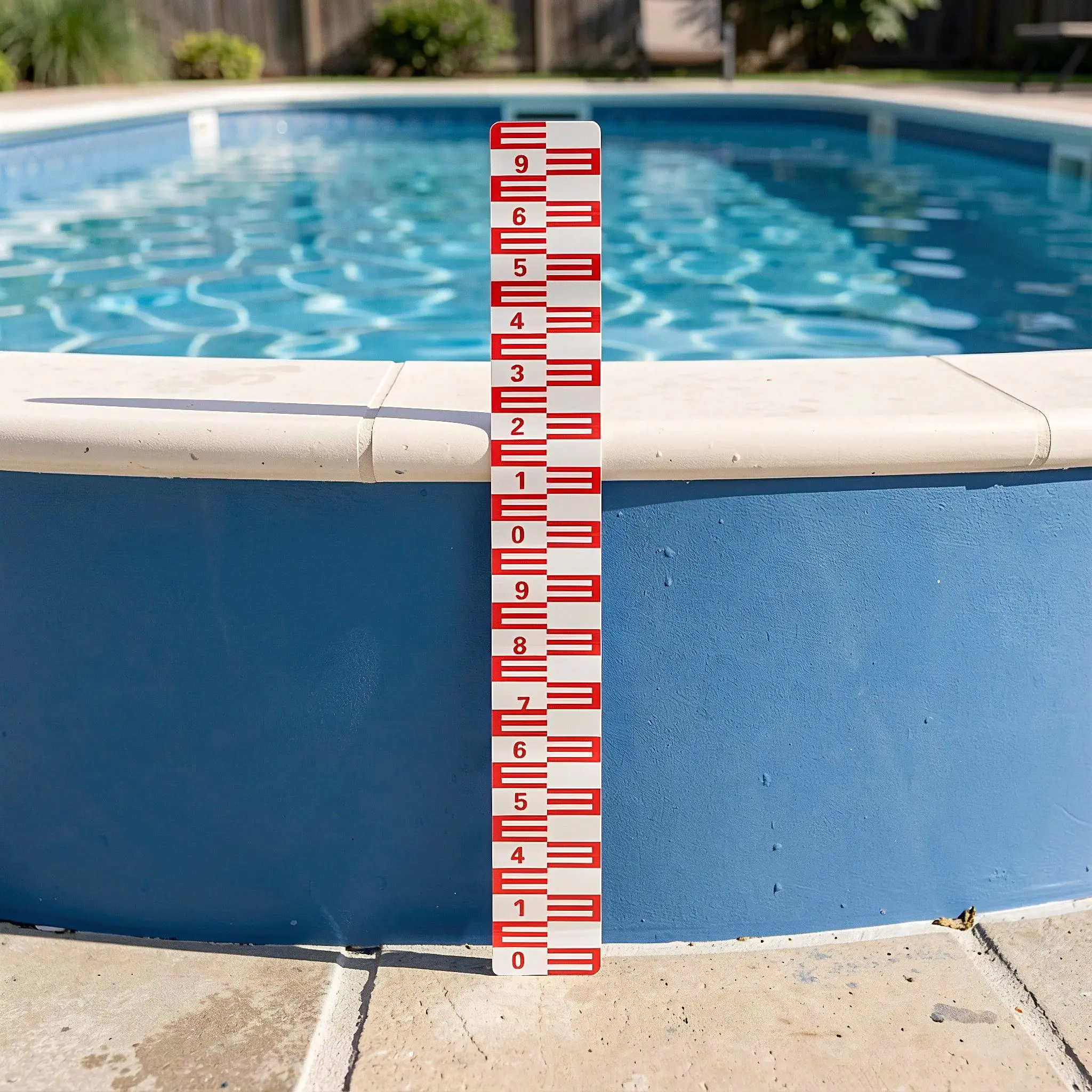 Water Level Gauge Sticker Reflective Self Adhesive Measuring Scale for Pool Pond Tank Reservoir