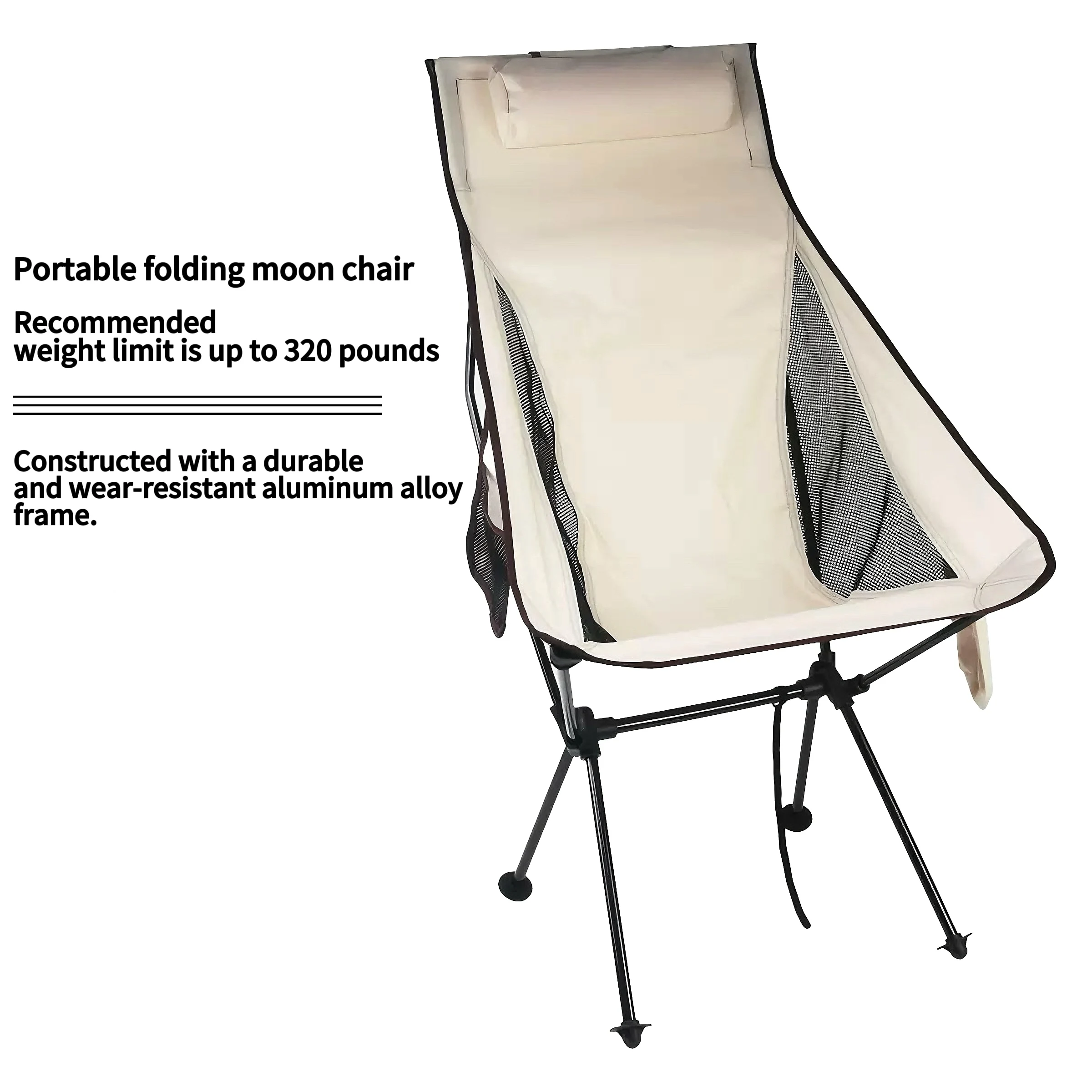 

Portable Folding Camping Chair with Headrest Lightweight Tourist Chairs Aluminum Alloy Fishing Chair Outdoor Furniture
