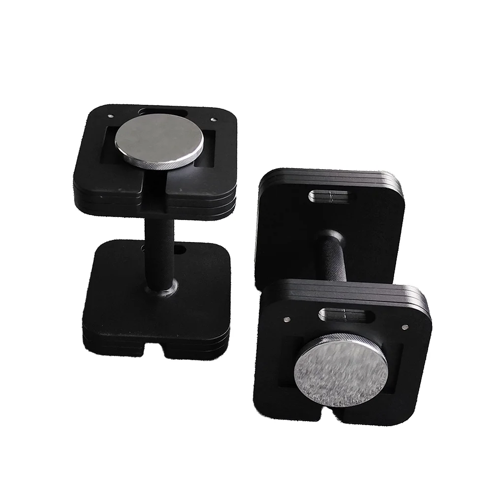 Venta al por mayor peso libre 12 kg 16 kg 20 kg 24 kg 36 kg mancuerna ajustable 2 kg incrementos mancuerna ajustable cuadrada de acero a la venta