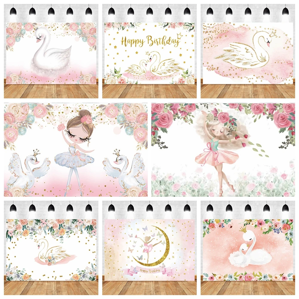 

Ballet Princess Girl Photography Pink Background Angel Swan Skirt Portrait Photoshoot Birthday Cake Table Decoration Prop