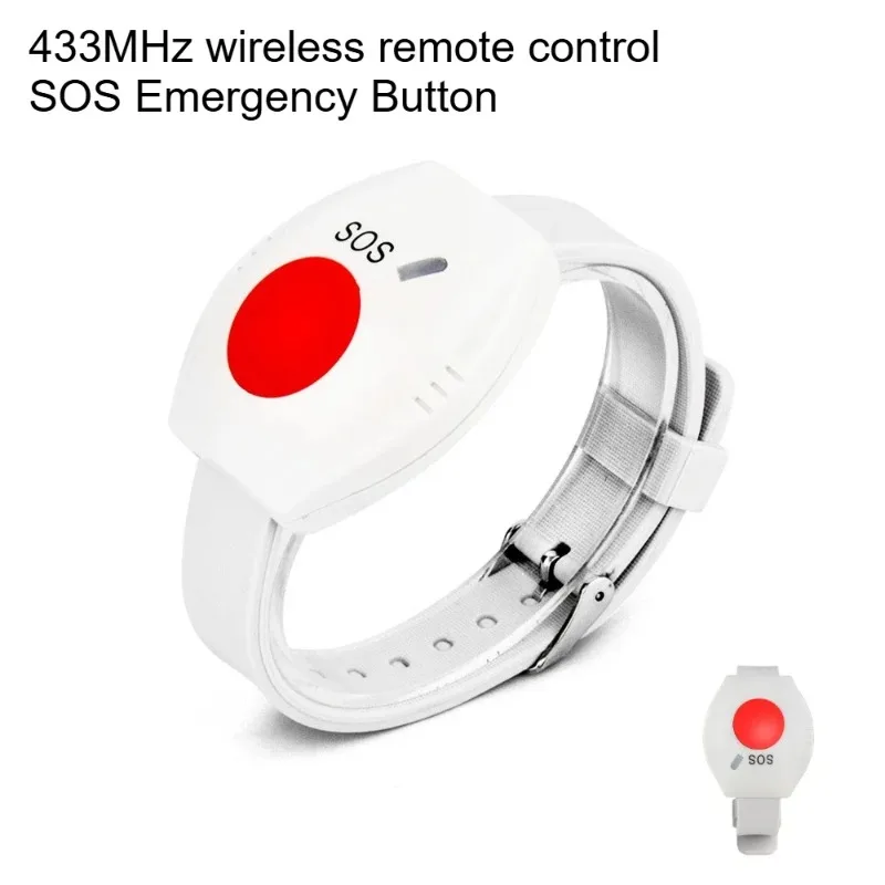 زر الذعر RF 433mhz SOS سوار زر الطوارئ لكبار السن ساعة إنذار كبار السن التحكم عن بعد إنذار الارسال