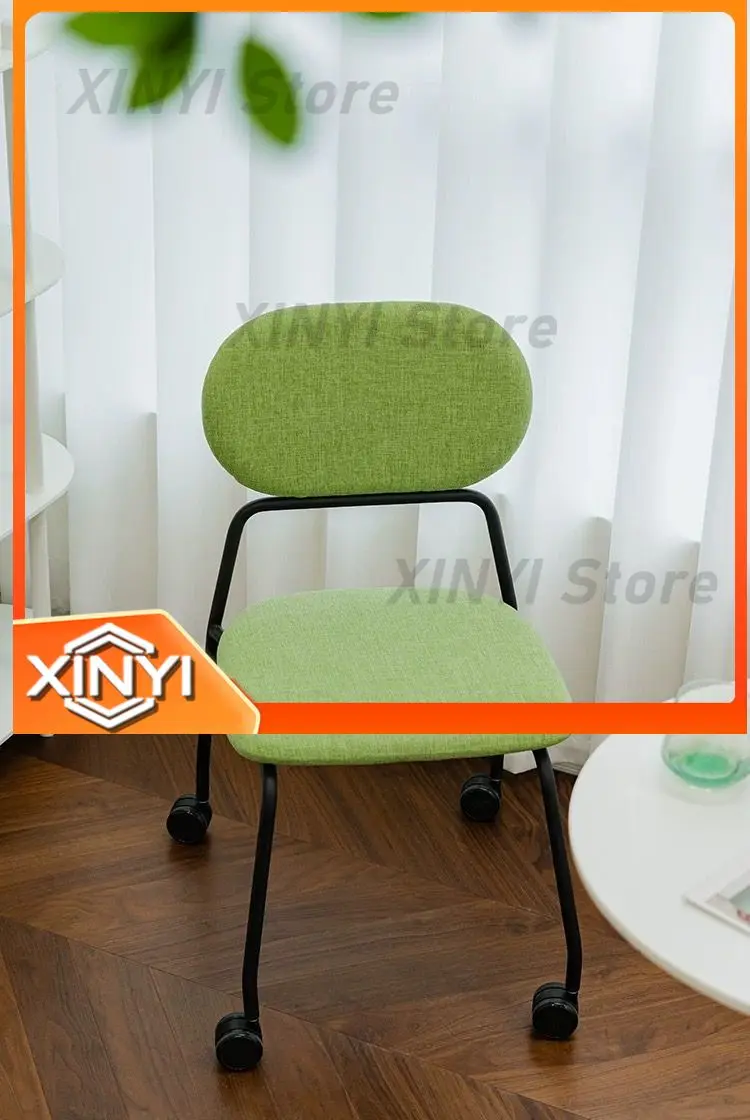 Nordic Minimalist Armchair for Living Room Comfortable Computer Office Chair Stackable Conference Room Backrest Chair