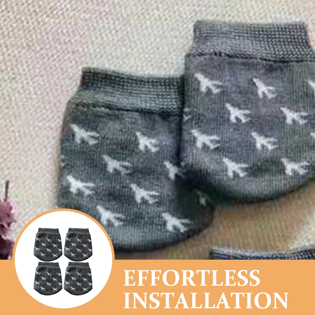 

4Pcs Trolley Wheel Cover Furniture Pads for Floors Chair Leg Protectors Table Feet Sleeves Wheelchair Compatible Noise Reduction