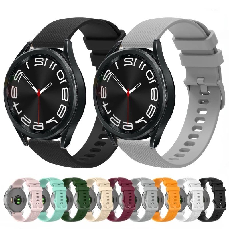 Silicone Strap for Samsung Galaxy Watch 4 5 6 Huawei Watch 4 Pro/GT4 Pro Sport Replacement Wristband for Amazfit GTR/GTS Band