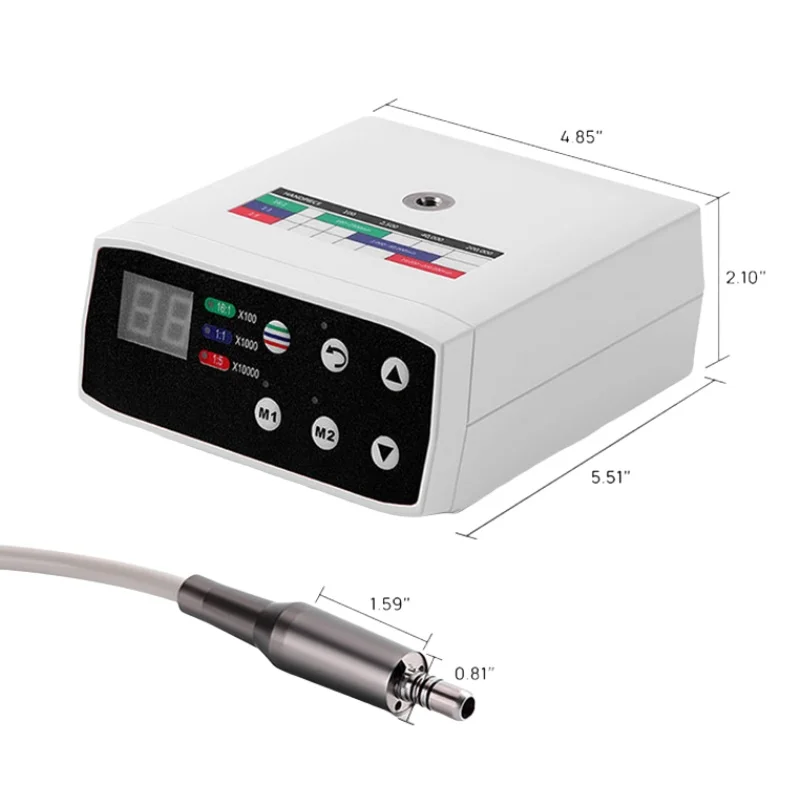 Micromotor Dental clínico sin escobillas, Motor eléctrico LED Compatible con pieza de mano de fibra óptica tipo E