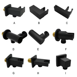 Staffa di supporto per soffione a spruzzo per doccia portatile in ottone nero staffa per spruzzatore a mano per Bidet per wc con/senza connettore di uscita