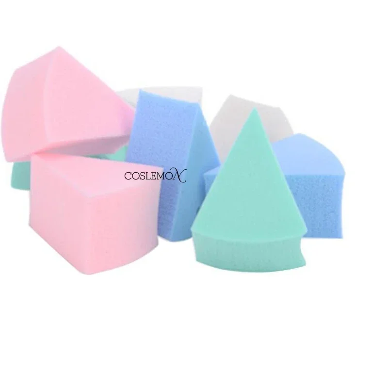 8pcs Triangle Makeup Puff Small Sponges Portable Blenders Wet Dry Dual-use Beauty Natural Latex Mini Facial Cosmetics Tools