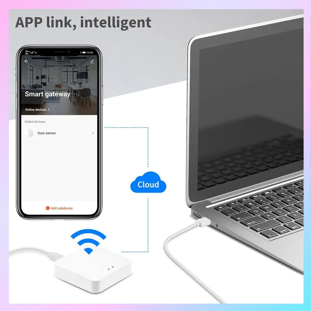 

T23C Tuya Zigbee Gateway HUB Беспроводной мост для умного дома Smart Life Пульт дистанционного управления Протокол Zigbee работает для Alexa Google Home