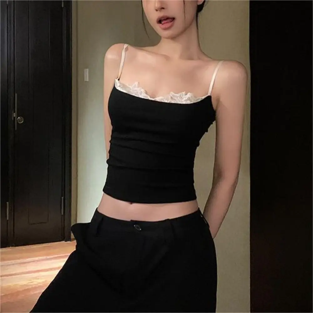 New Lace Camisole Slim INS Hip Hop Women's Top Niche Hot Girl Tops