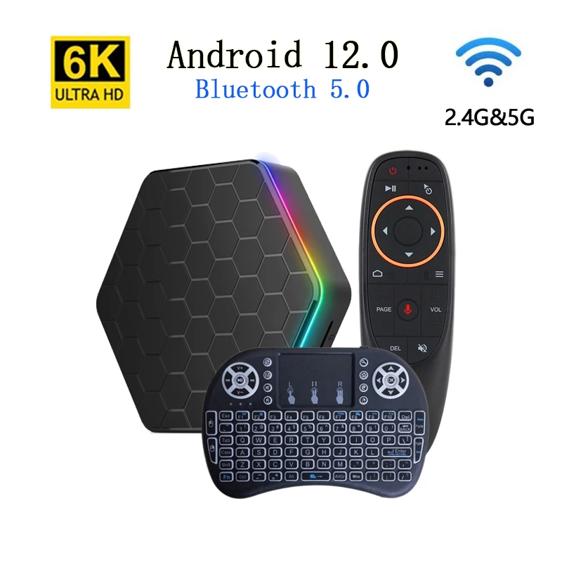 2024 New T95 Android 12.0 TV Box 2.4G & 5G Dual Band Wifi6 BT 5.0 Smart Android TV Box 6k Media Player Set Top Box T95Z PLUS