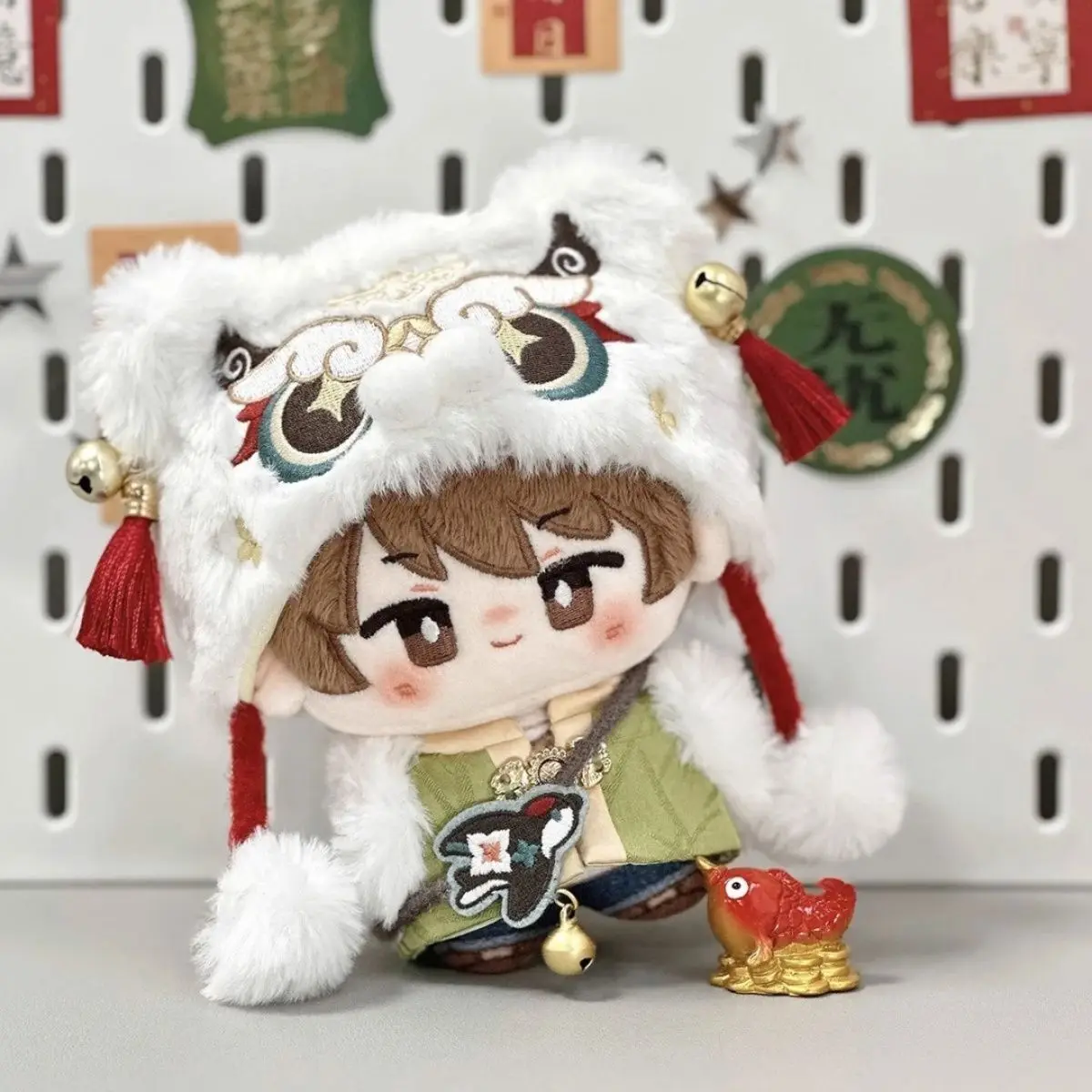 10 cm chinesischer Stil Puppenkleidung Neujahr Grußkleidung Plüschpuppe Cosplay Dress-up Kleidung süße Puppe ‎ Accessoires Weihnachtsgeschenke