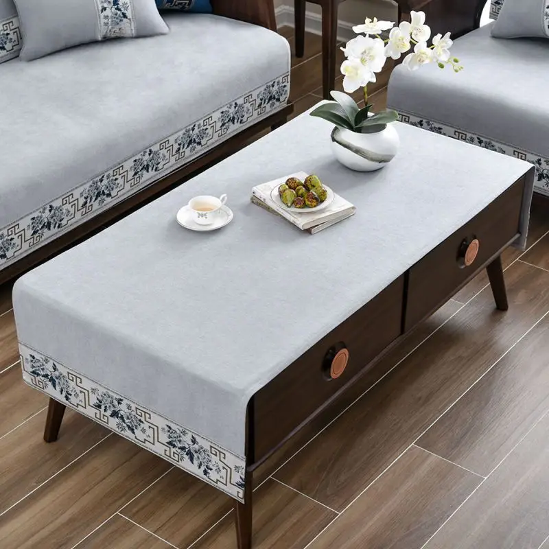 

Coffee table tablecloths, new Chinese-style household living room rectangular tablecloths rectangular table MATS