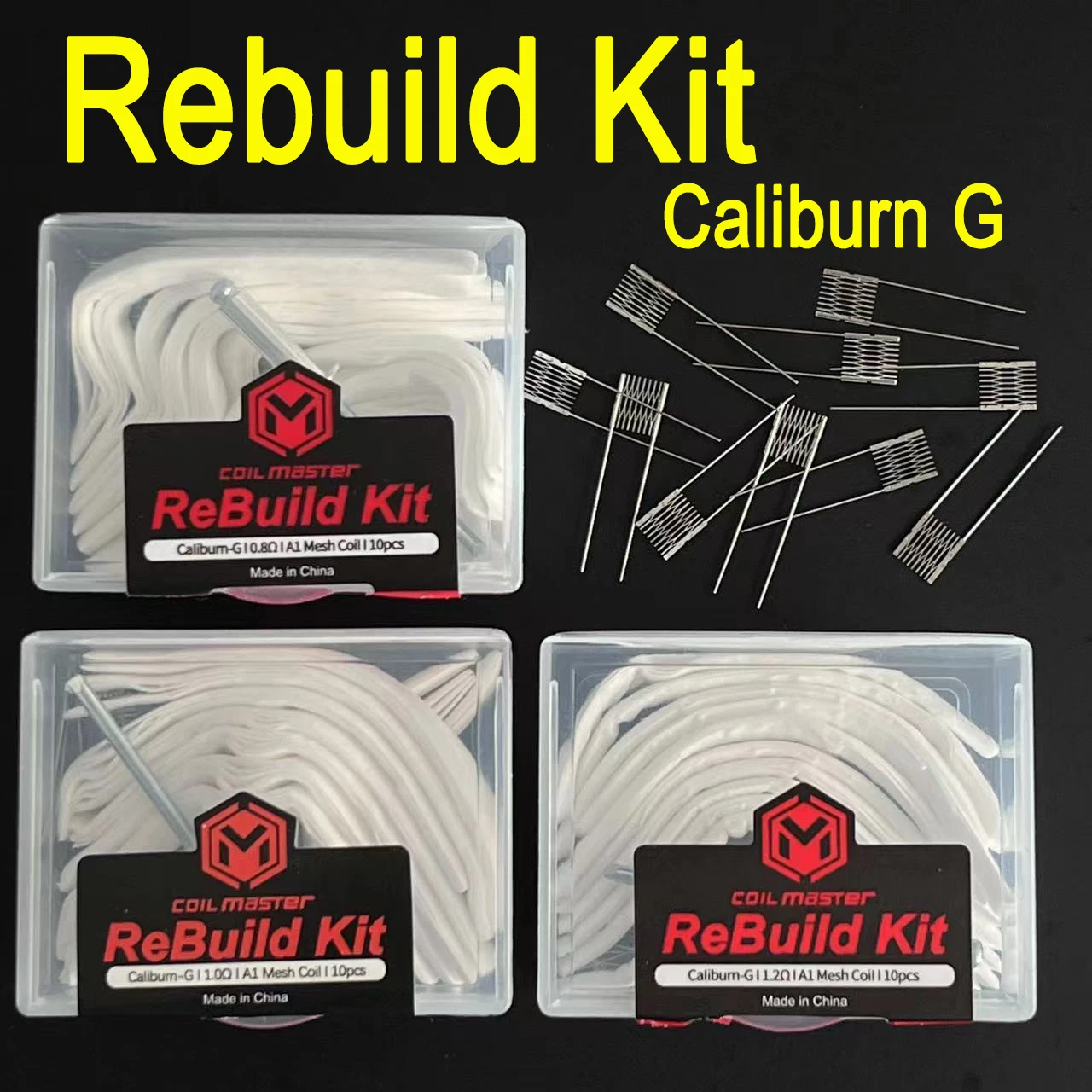 إعادة بناء عدة شبكة لفائف 1.2/1.0 /0.8 /0.6ohm ل جيليبوكس نانو Xros كاليبورن G KOKO Prime A1 Ni80 شبكة الأساسية رئيس Vape البخاخة