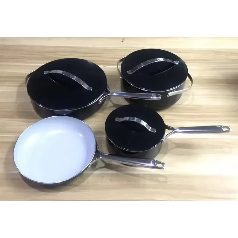 UCC Stretch 7-Piece Set Aluminum Ceramic Non-Stick Pan Frying Pan Skillet Milk Pot Holiday Gift Set