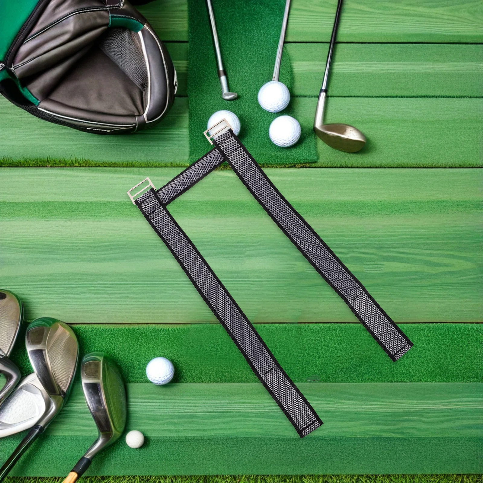 

Golf Swing Corrector for Beginners Elastic Arm Band Swing Alignment Training Aid Practice Tool Portable Golf Training Device